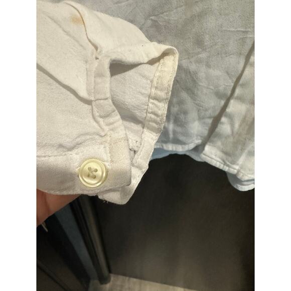 HOPE  STHLM White Gauzy Classic Coastal Basic Button Down Shirt Small - Picture 6 of 10
